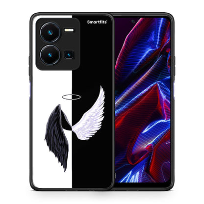 Θήκη Vivo Y35 5G Angels Demons από τη Smartfits με σχέδιο στο πίσω μέρος και μαύρο περίβλημα | Vivo Y35 5G Angels Demons case with colorful back and black bezels