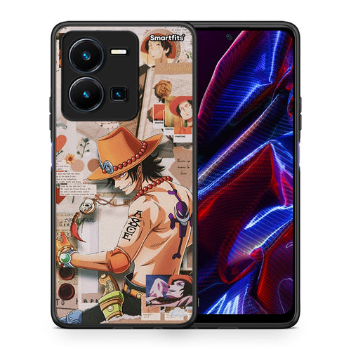 Θήκη Vivo Y35 5G Anime Collage από τη Smartfits με σχέδιο στο πίσω μέρος και μαύρο περίβλημα | Vivo Y35 5G Anime Collage case with colorful back and black bezels