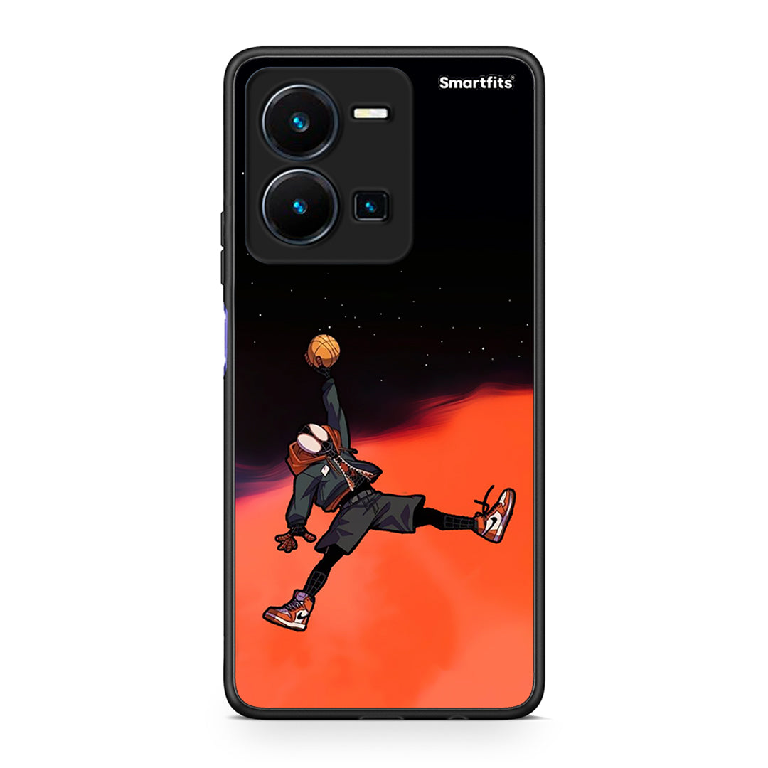 Vivo Y35 5G Basketball Hero θήκη από τη Smartfits με σχέδιο στο πίσω μέρος και μαύρο περίβλημα | Smartphone case with colorful back and black bezels by Smartfits