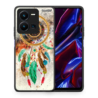 Thumbnail for Θήκη Vivo Y35 5G DreamCatcher Boho από τη Smartfits με σχέδιο στο πίσω μέρος και μαύρο περίβλημα | Vivo Y35 5G DreamCatcher Boho case with colorful back and black bezels