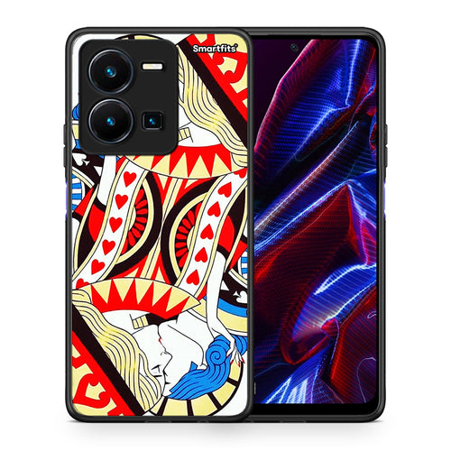 Θήκη Vivo Y35 5G Card Love από τη Smartfits με σχέδιο στο πίσω μέρος και μαύρο περίβλημα | Vivo Y35 5G Card Love case with colorful back and black bezels