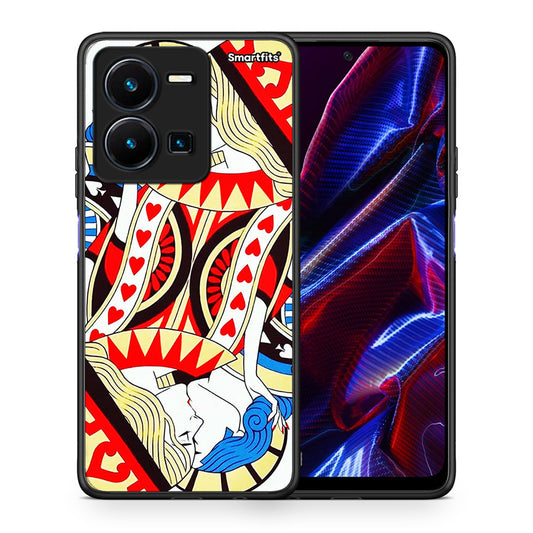 Θήκη Vivo Y35 5G Card Love από τη Smartfits με σχέδιο στο πίσω μέρος και μαύρο περίβλημα | Vivo Y35 5G Card Love case with colorful back and black bezels