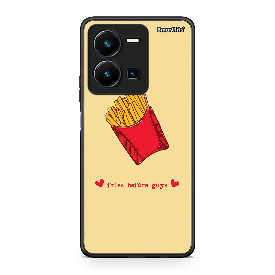 Vivo Y35 5G Fries Before Guys Θήκη Αγίου Βαλεντίνου από τη Smartfits με σχέδιο στο πίσω μέρος και μαύρο περίβλημα | Smartphone case with colorful back and black bezels by Smartfits