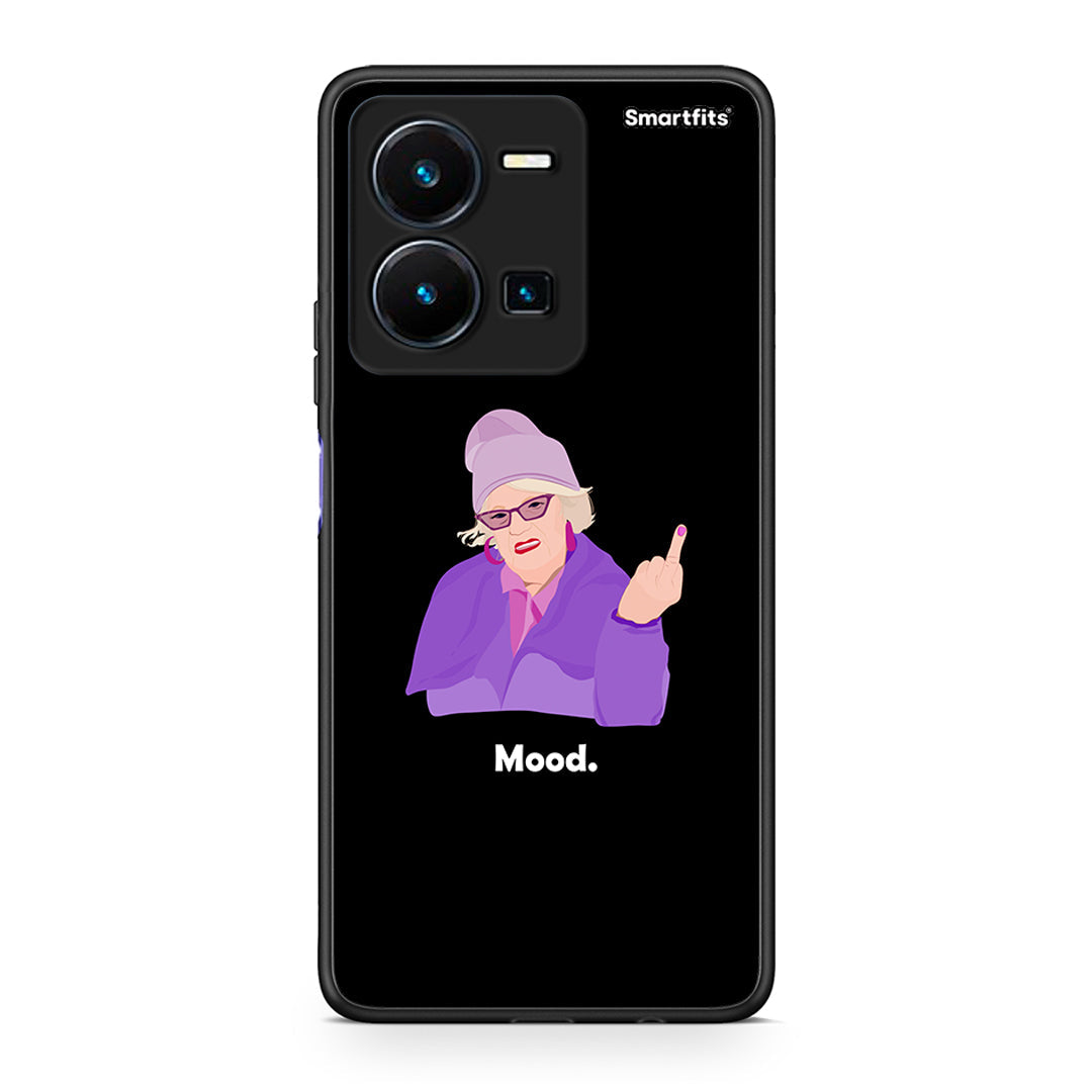 Vivo Y35 5G Grandma Mood Black θήκη από τη Smartfits με σχέδιο στο πίσω μέρος και μαύρο περίβλημα | Smartphone case with colorful back and black bezels by Smartfits
