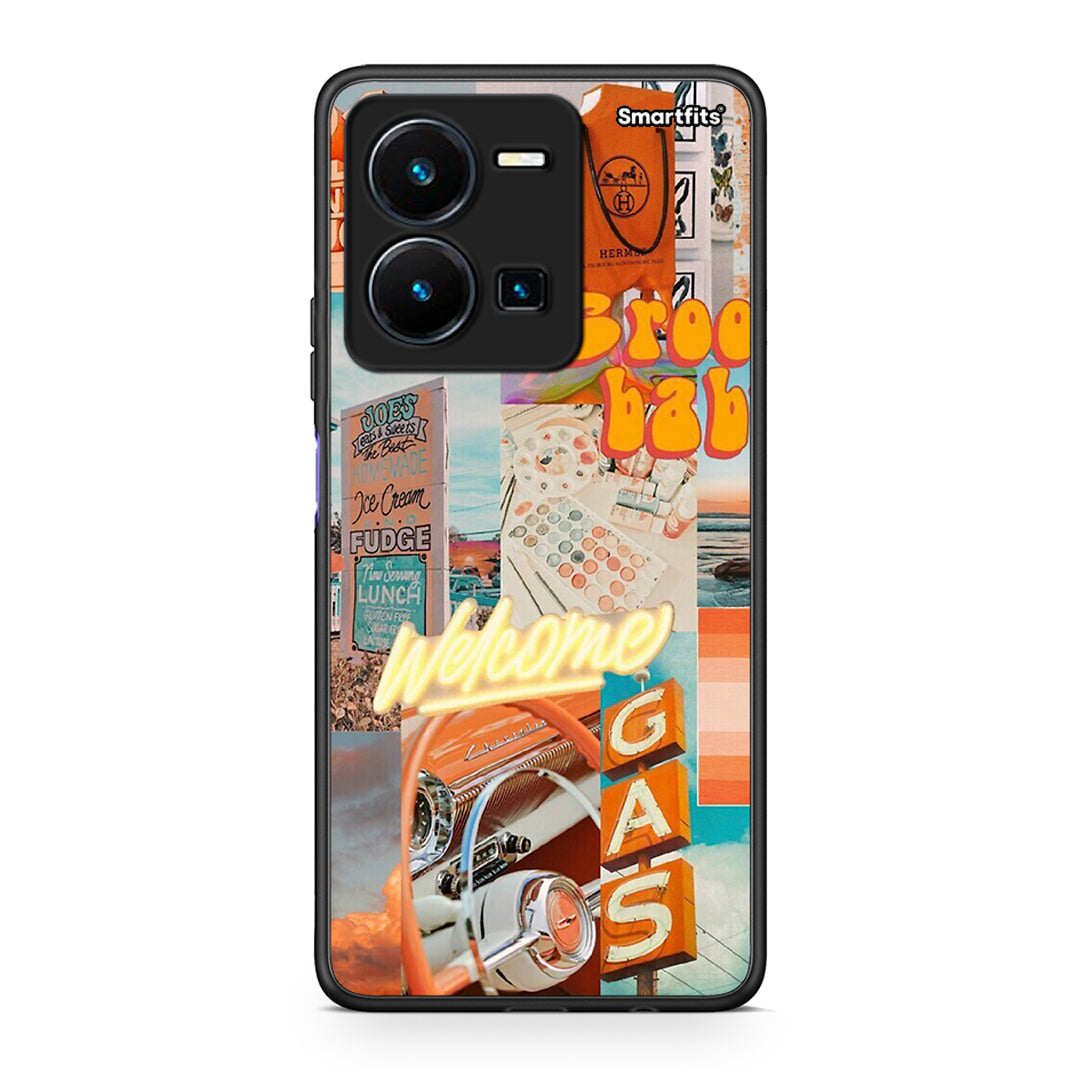 Vivo Y35 5G Groovy Babe Θήκη Αγίου Βαλεντίνου από τη Smartfits με σχέδιο στο πίσω μέρος και μαύρο περίβλημα | Smartphone case with colorful back and black bezels by Smartfits