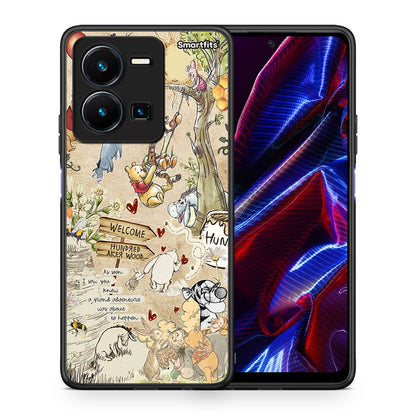 Θήκη Vivo Y35 5G Happy Friends από τη Smartfits με σχέδιο στο πίσω μέρος και μαύρο περίβλημα | Vivo Y35 5G Happy Friends case with colorful back and black bezels