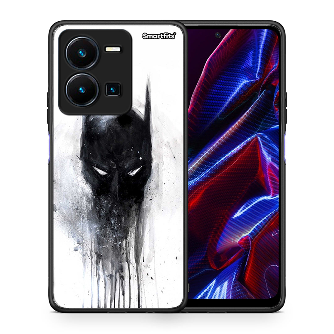 Θήκη Vivo Y35 5G Paint Bat Hero από τη Smartfits με σχέδιο στο πίσω μέρος και μαύρο περίβλημα | Vivo Y35 5G Paint Bat Hero case with colorful back and black bezels