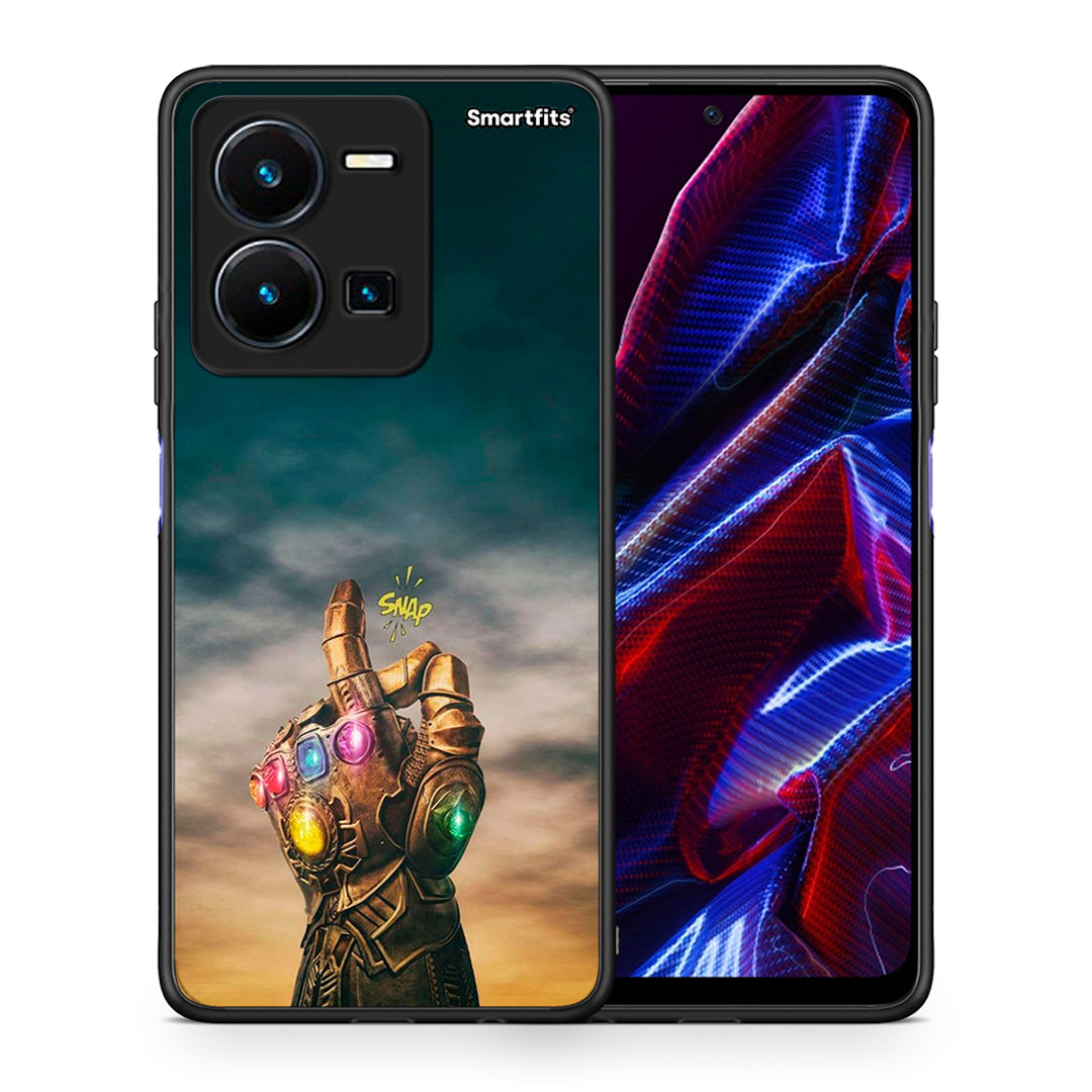 Θήκη Vivo Y35 5G Infinity Snap από τη Smartfits με σχέδιο στο πίσω μέρος και μαύρο περίβλημα | Vivo Y35 5G Infinity Snap case with colorful back and black bezels