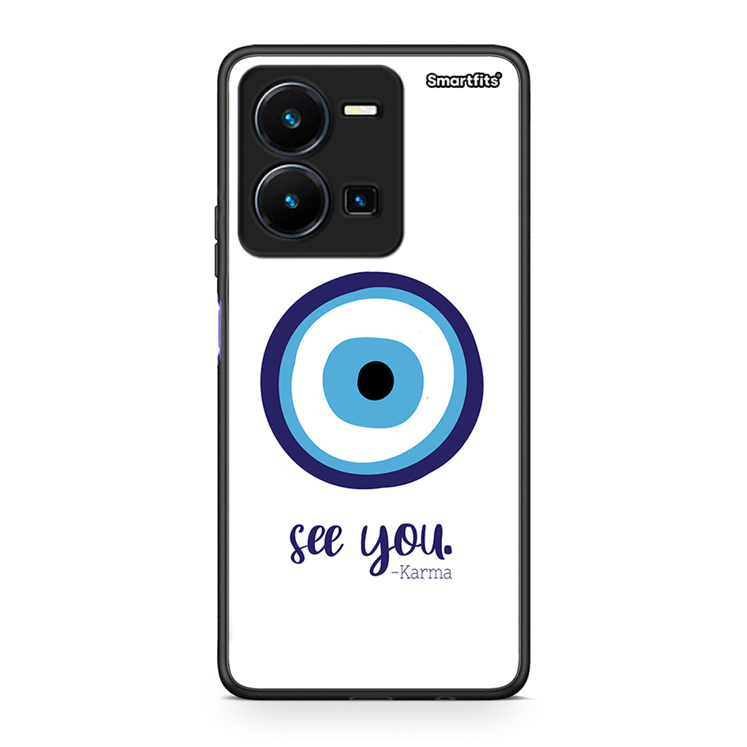 Vivo Y35 5G Karma Says θήκη από τη Smartfits με σχέδιο στο πίσω μέρος και μαύρο περίβλημα | Smartphone case with colorful back and black bezels by Smartfits
