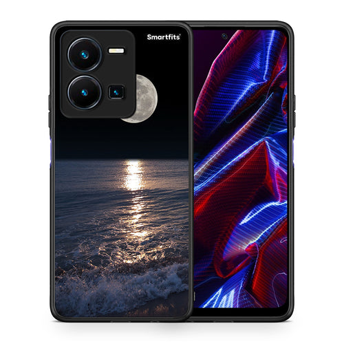 Θήκη Vivo Y35 5G Moon Landscape από τη Smartfits με σχέδιο στο πίσω μέρος και μαύρο περίβλημα | Vivo Y35 5G Moon Landscape case with colorful back and black bezels