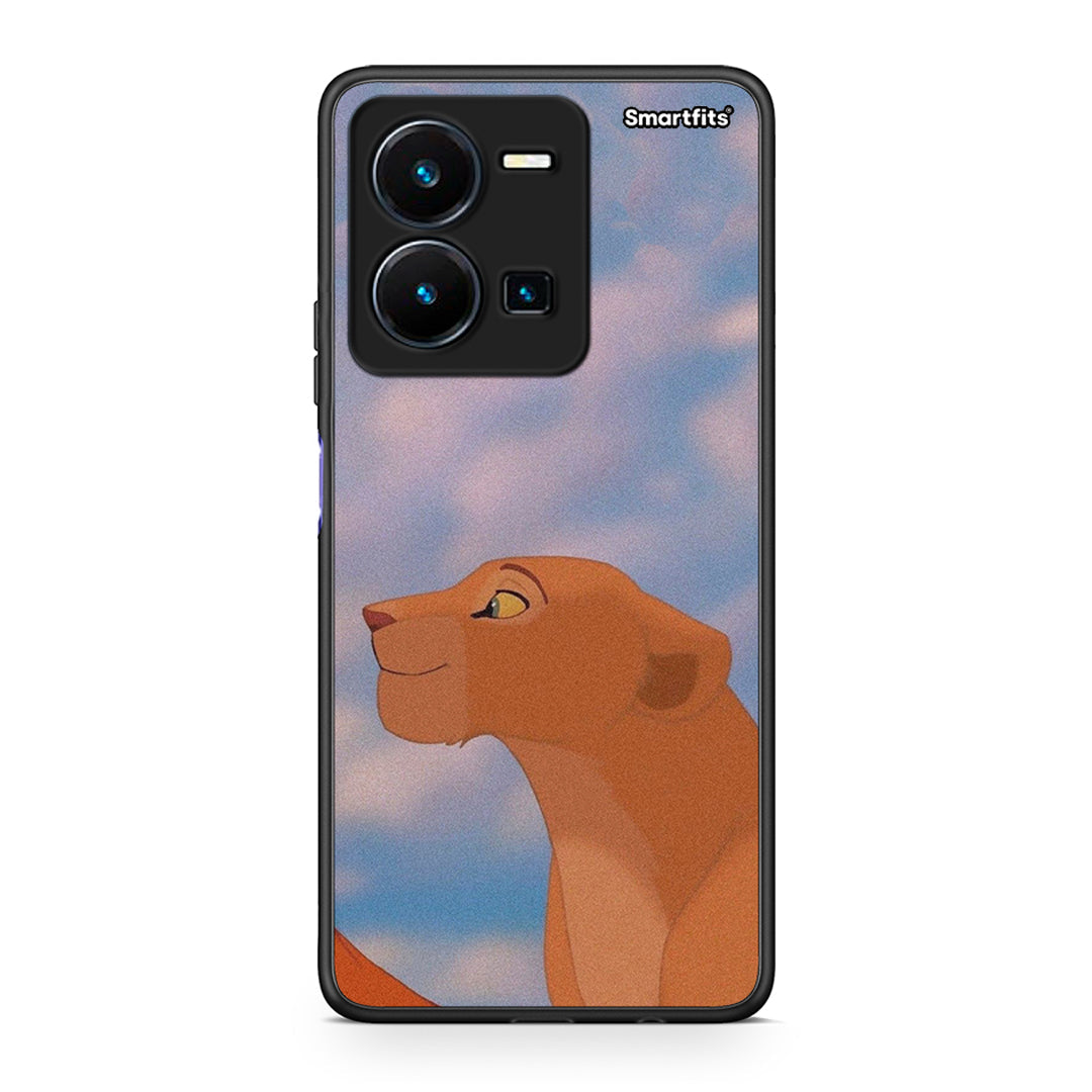 Vivo Y35 5G Lion Love 2 Θήκη Αγίου Βαλεντίνου από τη Smartfits με σχέδιο στο πίσω μέρος και μαύρο περίβλημα | Smartphone case with colorful back and black bezels by Smartfits