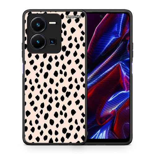 Θήκη Vivo Y35 5G New Polka Dots από τη Smartfits με σχέδιο στο πίσω μέρος και μαύρο περίβλημα | Vivo Y35 5G New Polka Dots case with colorful back and black bezels