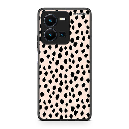 Vivo Y35 5G New Polka Dots θήκη από τη Smartfits με σχέδιο στο πίσω μέρος και μαύρο περίβλημα | Smartphone case with colorful back and black bezels by Smartfits