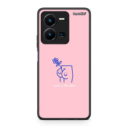 Vivo Y35 5G Nice Day θήκη από τη Smartfits με σχέδιο στο πίσω μέρος και μαύρο περίβλημα | Smartphone case with colorful back and black bezels by Smartfits