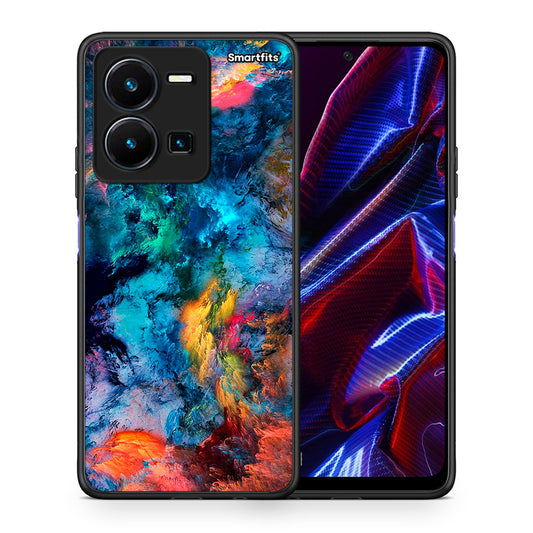 Θήκη Vivo Y35 5G Crayola Paint από τη Smartfits με σχέδιο στο πίσω μέρος και μαύρο περίβλημα | Vivo Y35 5G Crayola Paint case with colorful back and black bezels