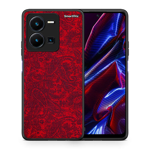 Θήκη Vivo Y35 5G Paisley Cashmere από τη Smartfits με σχέδιο στο πίσω μέρος και μαύρο περίβλημα | Vivo Y35 5G Paisley Cashmere case with colorful back and black bezels