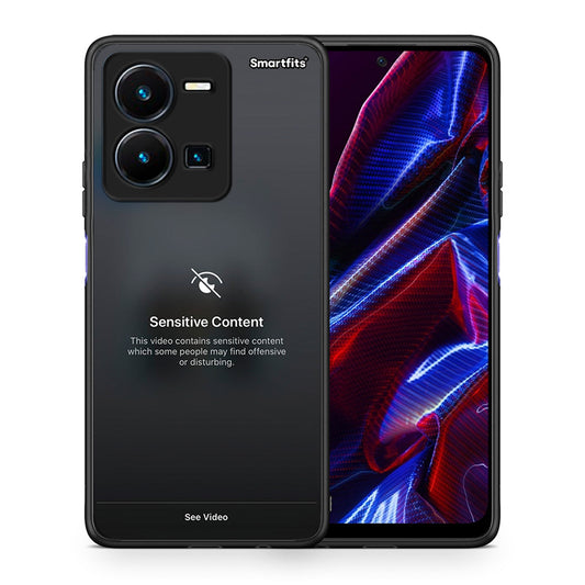 Θήκη Vivo Y35 5G Sensitive Content από τη Smartfits με σχέδιο στο πίσω μέρος και μαύρο περίβλημα | Vivo Y35 5G Sensitive Content case with colorful back and black bezels