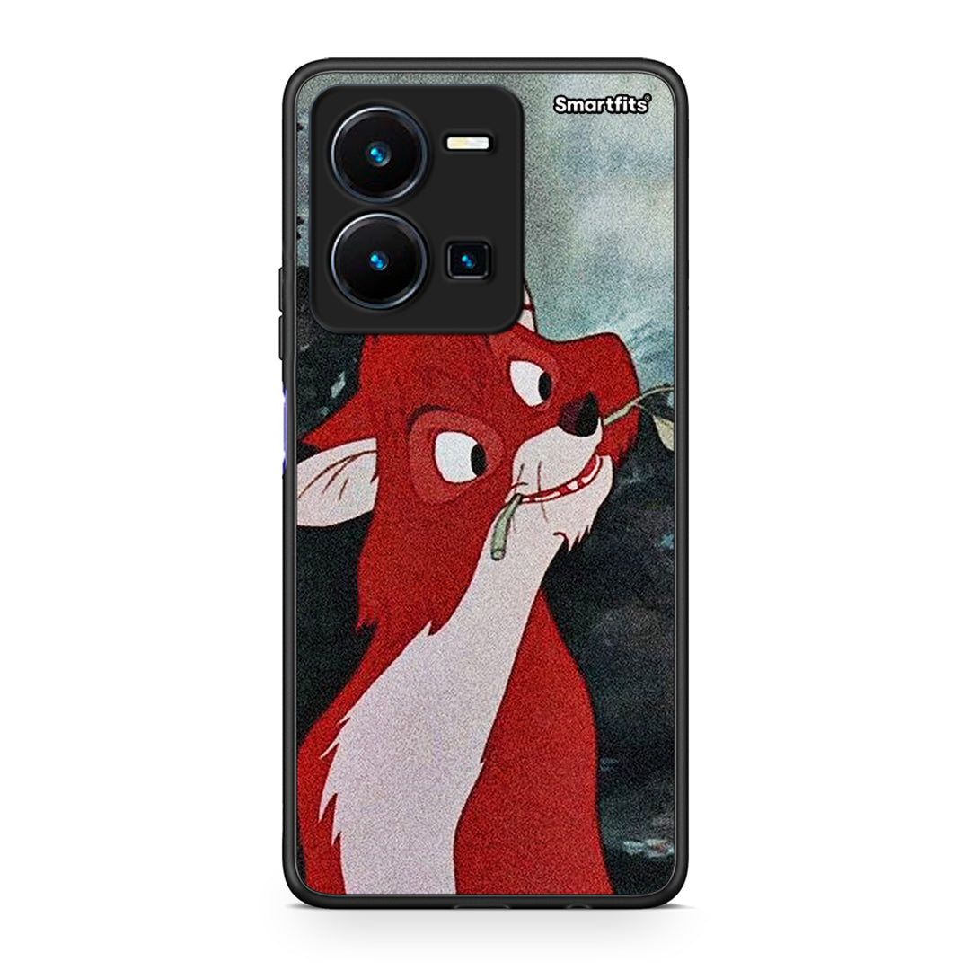 Vivo Y35 5G Tod And Vixey Love 1 θήκη από τη Smartfits με σχέδιο στο πίσω μέρος και μαύρο περίβλημα | Smartphone case with colorful back and black bezels by Smartfits