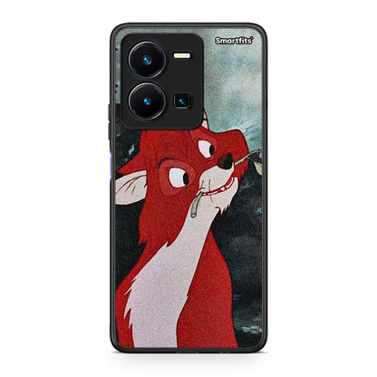 Vivo Y35 5G Tod And Vixey Love 1 θήκη από τη Smartfits με σχέδιο στο πίσω μέρος και μαύρο περίβλημα | Smartphone case with colorful back and black bezels by Smartfits