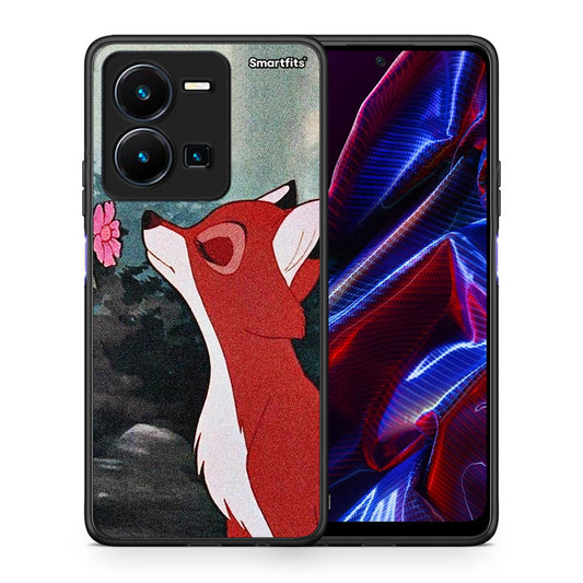 Θήκη Vivo Y35 5G Tod And Vixey Love 2 από τη Smartfits με σχέδιο στο πίσω μέρος και μαύρο περίβλημα | Vivo Y35 5G Tod And Vixey Love 2 case with colorful back and black bezels