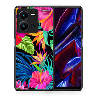 Thumbnail for Θήκη Vivo Y35 5G Tropical Flowers από τη Smartfits με σχέδιο στο πίσω μέρος και μαύρο περίβλημα | Vivo Y35 5G Tropical Flowers case with colorful back and black bezels