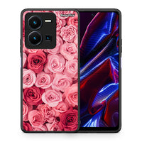 Thumbnail for Θήκη Vivo Y35 5G RoseGarden Valentine από τη Smartfits με σχέδιο στο πίσω μέρος και μαύρο περίβλημα | Vivo Y35 5G RoseGarden Valentine case with colorful back and black bezels