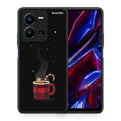 Θήκη Vivo Y35 5G Xmas Bathing από τη Smartfits με σχέδιο στο πίσω μέρος και μαύρο περίβλημα | Vivo Y35 5G Xmas Bathing case with colorful back and black bezels