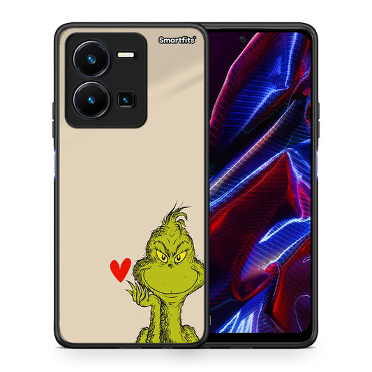Θήκη Vivo Y35 5G Xmas Grinch από τη Smartfits με σχέδιο στο πίσω μέρος και μαύρο περίβλημα | Vivo Y35 5G Xmas Grinch case with colorful back and black bezels