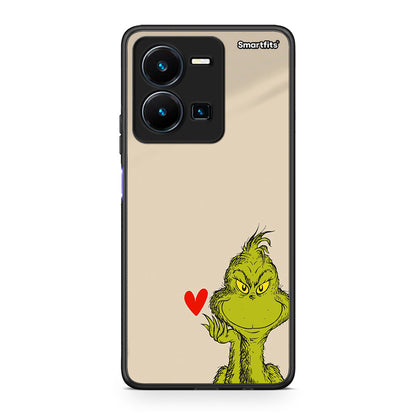 Vivo Y35 5G Xmas Grinch θήκη από τη Smartfits με σχέδιο στο πίσω μέρος και μαύρο περίβλημα | Smartphone case with colorful back and black bezels by Smartfits