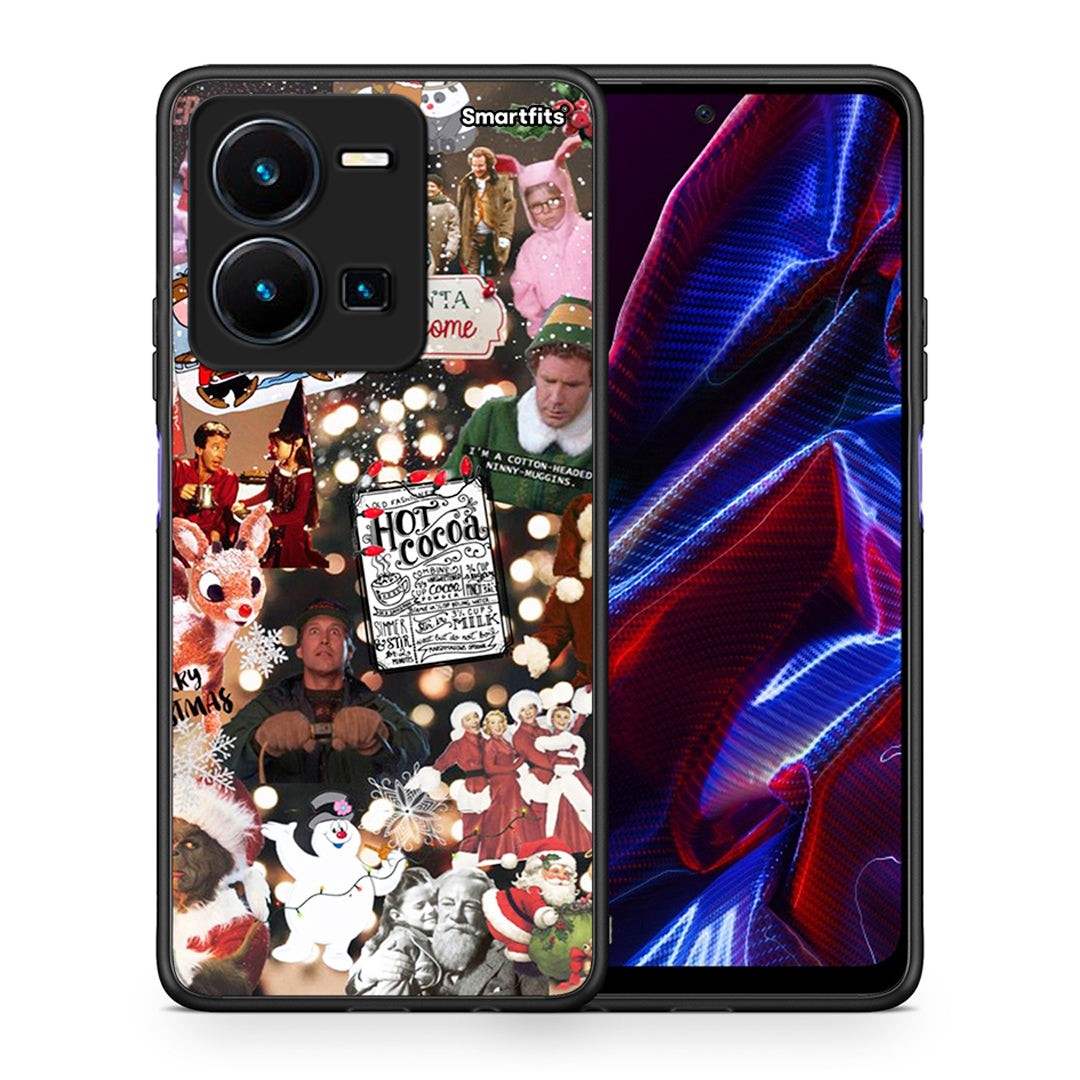 Θήκη Vivo Y35 5G Xmas Movies από τη Smartfits με σχέδιο στο πίσω μέρος και μαύρο περίβλημα | Vivo Y35 5G Xmas Movies case with colorful back and black bezels