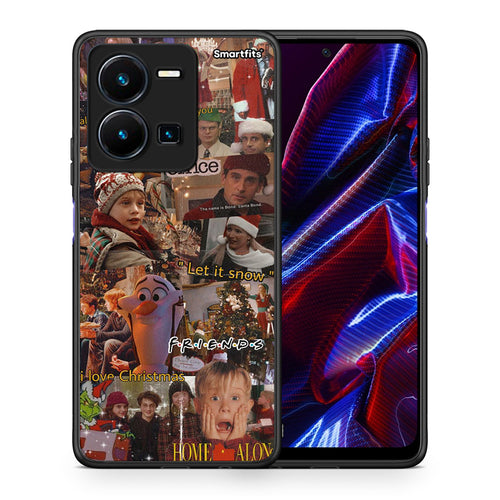 Θήκη Vivo Y35 5G Xmas Wishes από τη Smartfits με σχέδιο στο πίσω μέρος και μαύρο περίβλημα | Vivo Y35 5G Xmas Wishes case with colorful back and black bezels