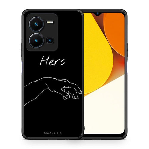 Θήκη Vivo Y35 Aesthetic Love 1 από τη Smartfits με σχέδιο στο πίσω μέρος και μαύρο περίβλημα | Vivo Y35 Aesthetic Love 1 Case with Colorful Back and Black Bezels