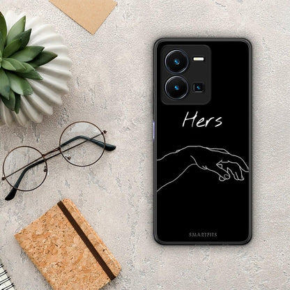 Θήκη Vivo Y35 Aesthetic Love 1 από τη Smartfits με σχέδιο στο πίσω μέρος και μαύρο περίβλημα | Vivo Y35 Aesthetic Love 1 Case with Colorful Back and Black Bezels