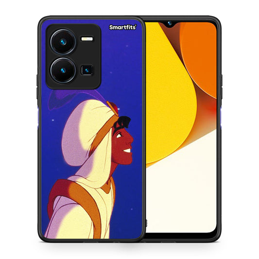 Θήκη Vivo Y35 Alladin And Jasmine Love 1 από τη Smartfits με σχέδιο στο πίσω μέρος και μαύρο περίβλημα | Vivo Y35 Alladin And Jasmine Love 1 Case with Colorful Back and Black Bezels