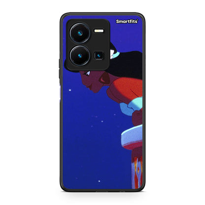Θήκη Vivo Y35 Alladin And Jasmine Love 2 από τη Smartfits με σχέδιο στο πίσω μέρος και μαύρο περίβλημα | Vivo Y35 Alladin And Jasmine Love 2 Case with Colorful Back and Black Bezels