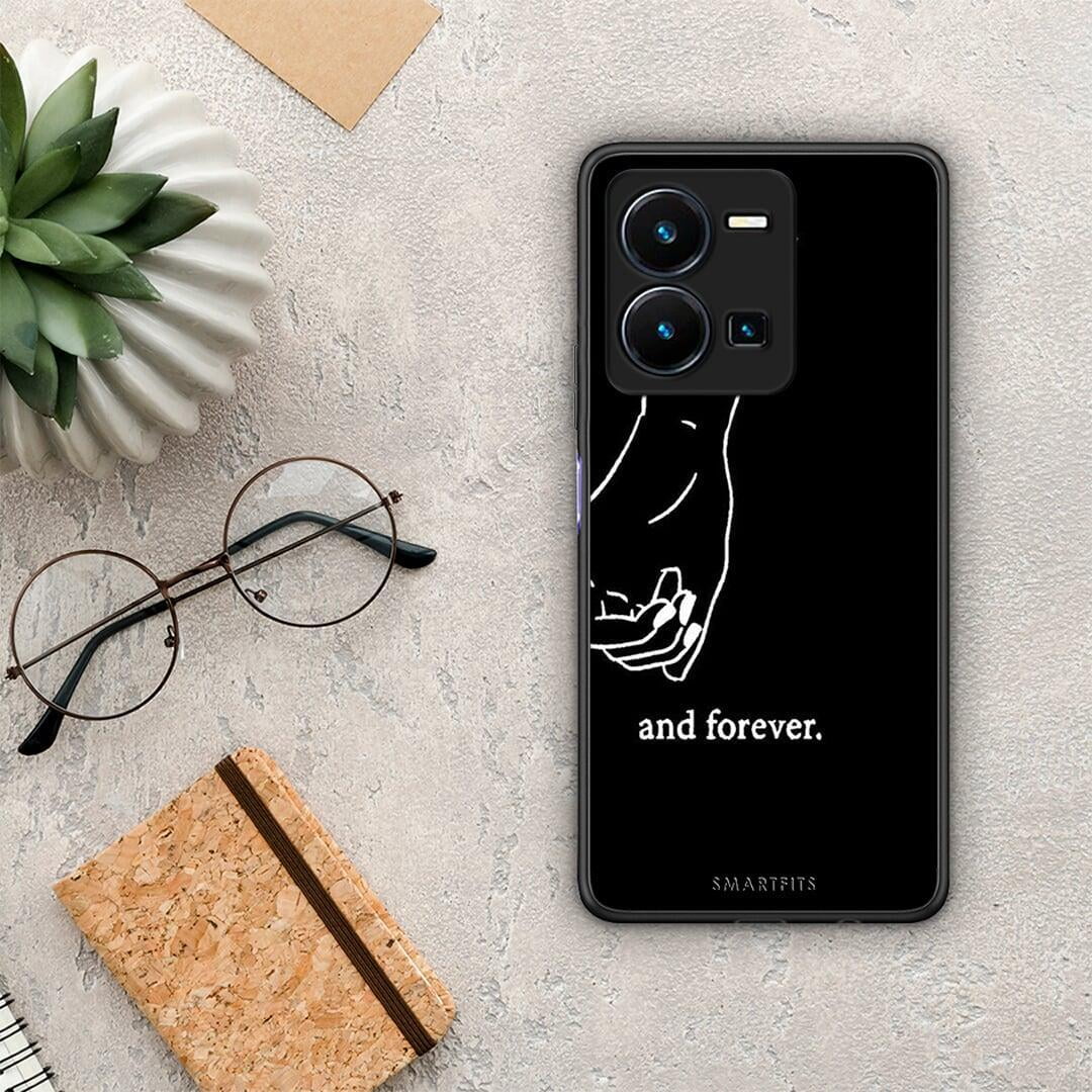 Θήκη Vivo Y35 Always & Forever 2 από τη Smartfits με σχέδιο στο πίσω μέρος και μαύρο περίβλημα | Vivo Y35 Always & Forever 2 Case with Colorful Back and Black Bezels