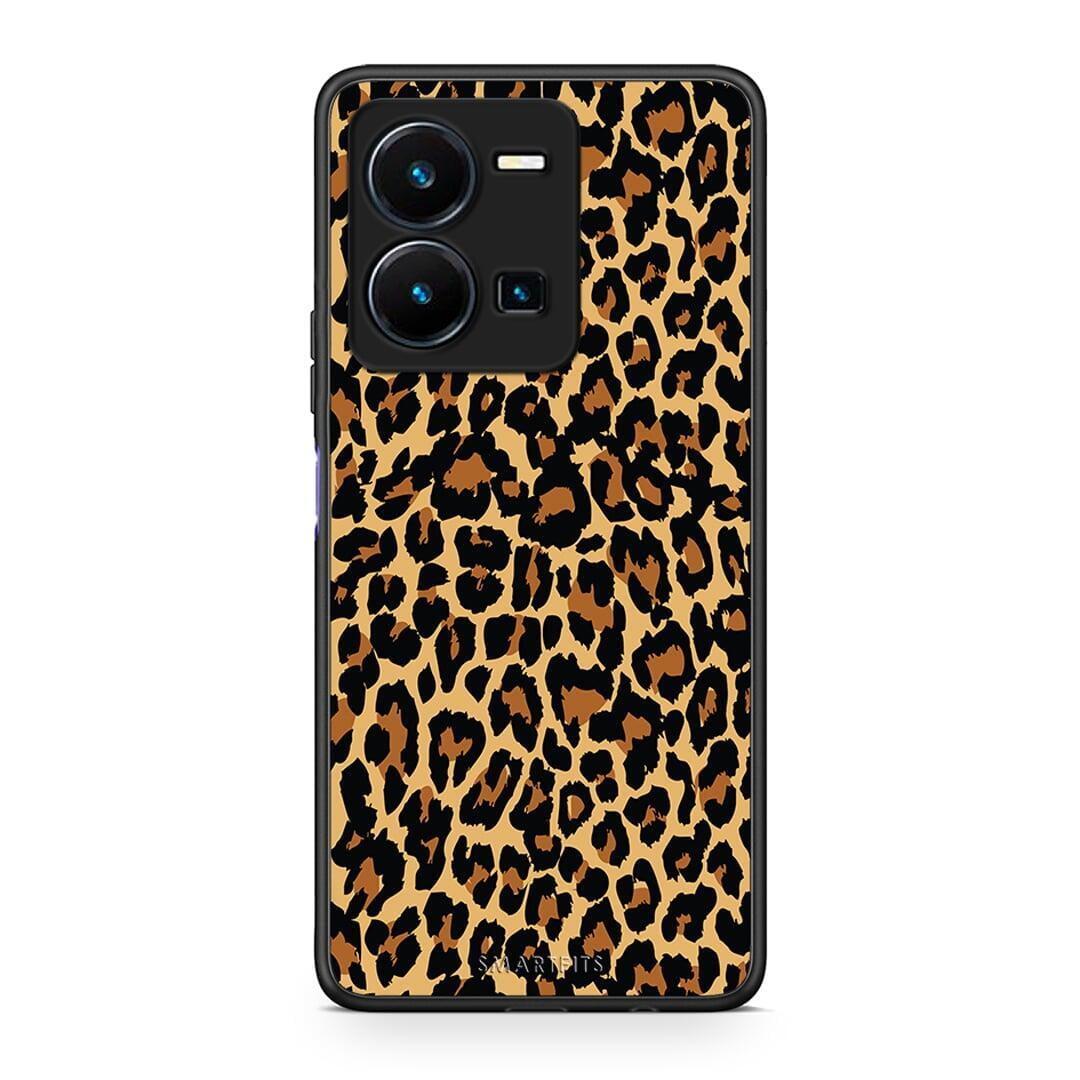 Θήκη Vivo Y35 Animal Leopard από τη Smartfits με σχέδιο στο πίσω μέρος και μαύρο περίβλημα | Vivo Y35 Animal Leopard Case with Colorful Back and Black Bezels