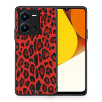 Thumbnail for Θήκη Vivo Y35 Animal Red Leopard από τη Smartfits με σχέδιο στο πίσω μέρος και μαύρο περίβλημα | Vivo Y35 Animal Red Leopard Case with Colorful Back and Black Bezels