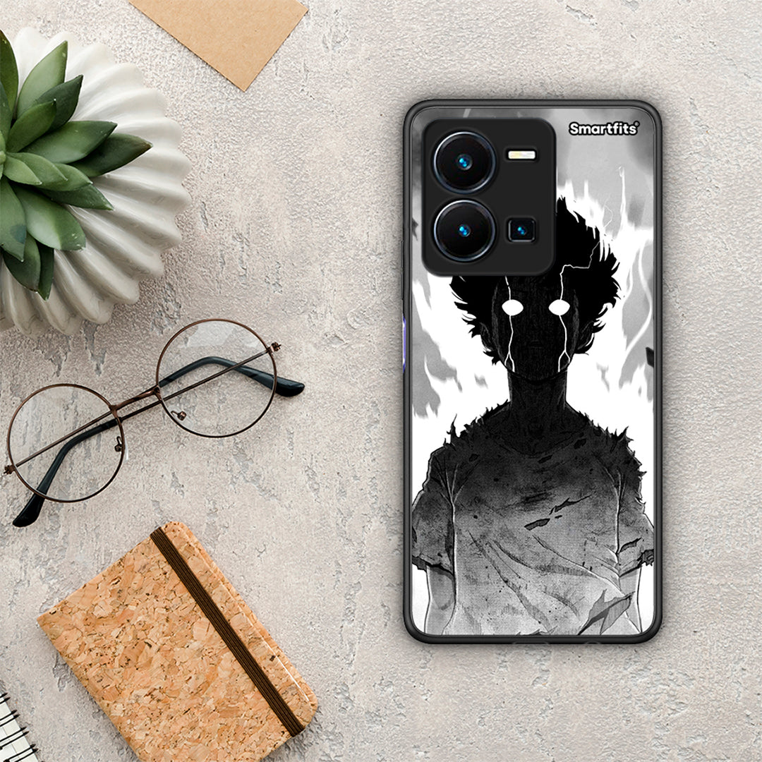 Θήκη Vivo Y35 Anime Boy από τη Smartfits με σχέδιο στο πίσω μέρος και μαύρο περίβλημα | Vivo Y35 Anime Boy Case with Colorful Back and Black Bezels