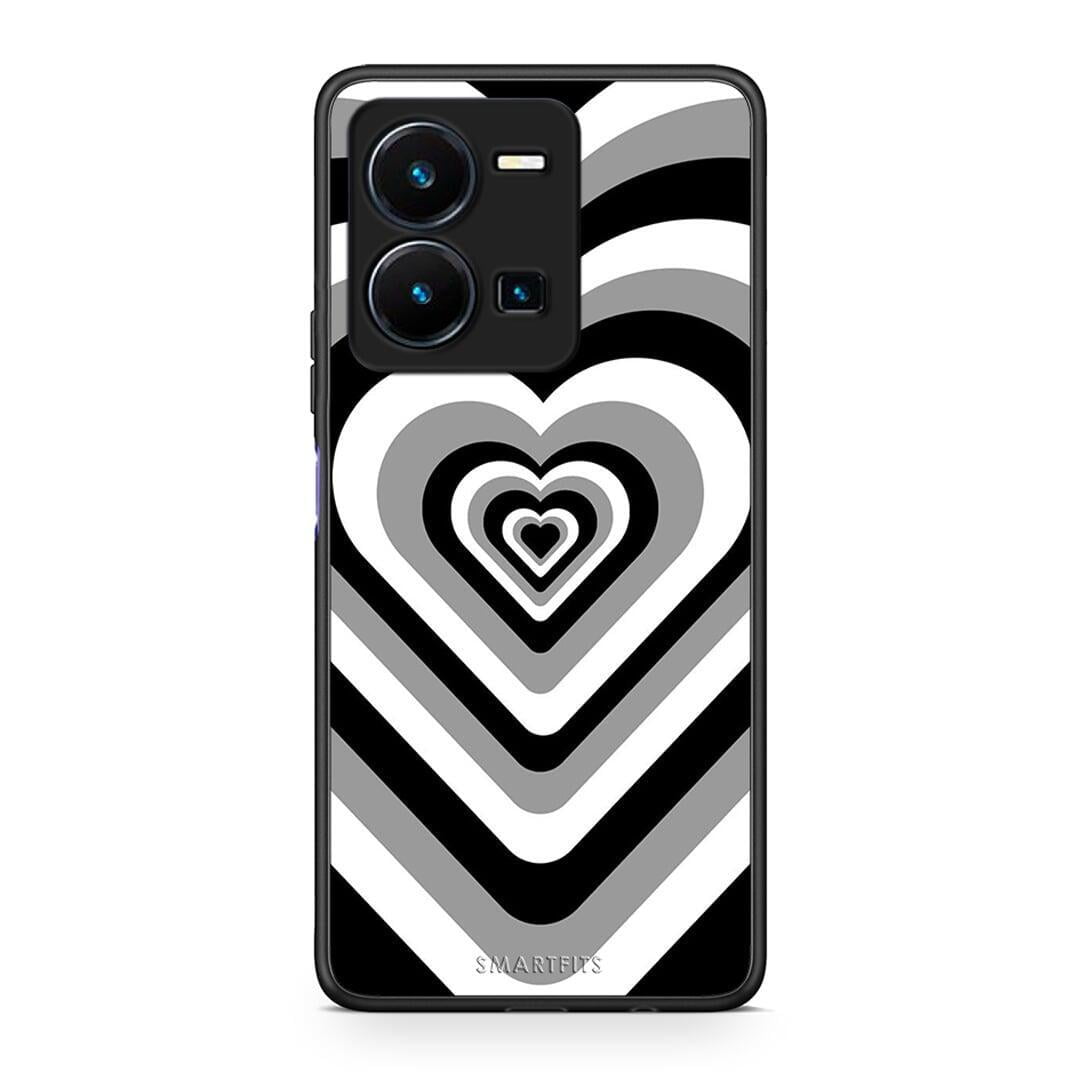 Θήκη Vivo Y35 Black Hearts από τη Smartfits με σχέδιο στο πίσω μέρος και μαύρο περίβλημα | Vivo Y35 Black Hearts Case with Colorful Back and Black Bezels