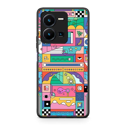 Θήκη Vivo Y35 Bubbles Soap από τη Smartfits με σχέδιο στο πίσω μέρος και μαύρο περίβλημα | Vivo Y35 Bubbles Soap Case with Colorful Back and Black Bezels
