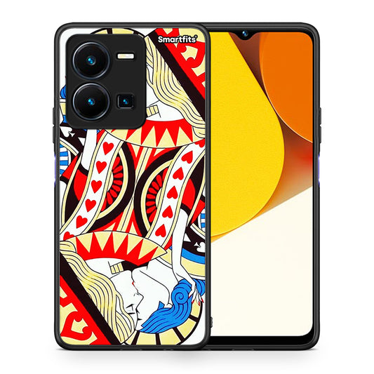 Θήκη Vivo Y35 Card Love από τη Smartfits με σχέδιο στο πίσω μέρος και μαύρο περίβλημα | Vivo Y35 Card Love Case with Colorful Back and Black Bezels