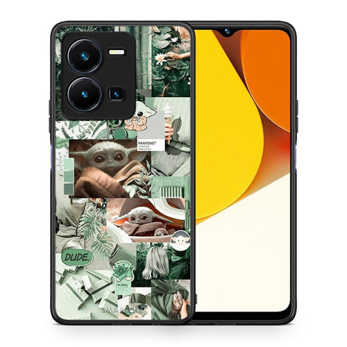 Θήκη Vivo Y35 Collage Dude από τη Smartfits με σχέδιο στο πίσω μέρος και μαύρο περίβλημα | Vivo Y35 Collage Dude Case with Colorful Back and Black Bezels