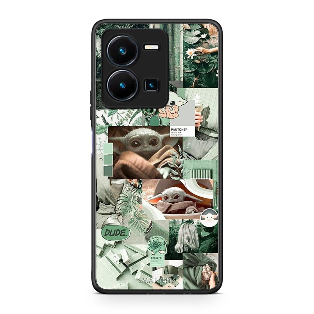 Θήκη Vivo Y35 Collage Dude από τη Smartfits με σχέδιο στο πίσω μέρος και μαύρο περίβλημα | Vivo Y35 Collage Dude Case with Colorful Back and Black Bezels