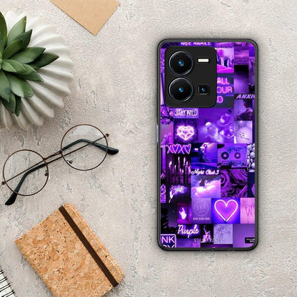 Θήκη Vivo Y35 Collage Stay Wild από τη Smartfits με σχέδιο στο πίσω μέρος και μαύρο περίβλημα | Vivo Y35 Collage Stay Wild Case with Colorful Back and Black Bezels