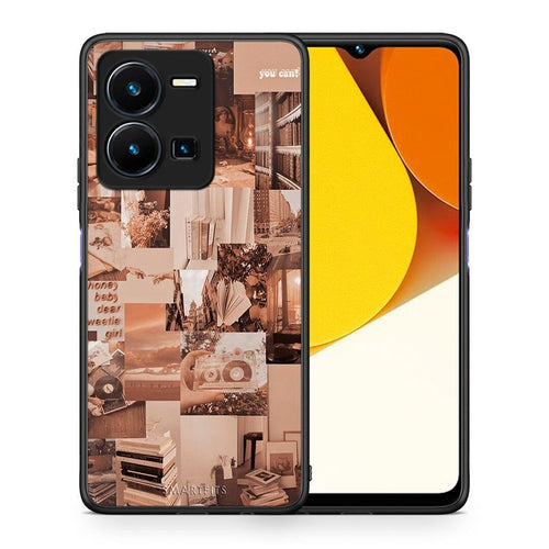 Θήκη Vivo Y35 Collage You Can από τη Smartfits με σχέδιο στο πίσω μέρος και μαύρο περίβλημα | Vivo Y35 Collage You Can Case with Colorful Back and Black Bezels