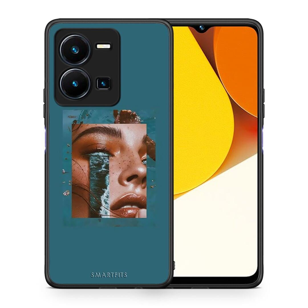 Θήκη Vivo Y35 Cry An Ocean από τη Smartfits με σχέδιο στο πίσω μέρος και μαύρο περίβλημα | Vivo Y35 Cry An Ocean Case with Colorful Back and Black Bezels