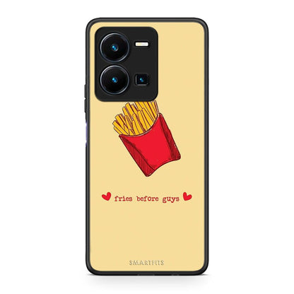 Θήκη Vivo Y35 Fries Before Guys από τη Smartfits με σχέδιο στο πίσω μέρος και μαύρο περίβλημα | Vivo Y35 Fries Before Guys Case with Colorful Back and Black Bezels