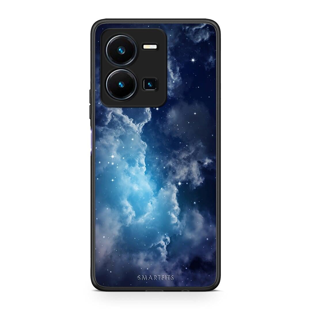 Θήκη Vivo Y35 Galactic Blue Sky από τη Smartfits με σχέδιο στο πίσω μέρος και μαύρο περίβλημα | Vivo Y35 Galactic Blue Sky Case with Colorful Back and Black Bezels