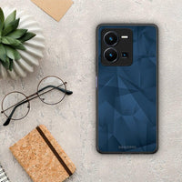 Thumbnail for Θήκη Vivo Y35 Geometric Blue Abstract από τη Smartfits με σχέδιο στο πίσω μέρος και μαύρο περίβλημα | Vivo Y35 Geometric Blue Abstract Case with Colorful Back and Black Bezels